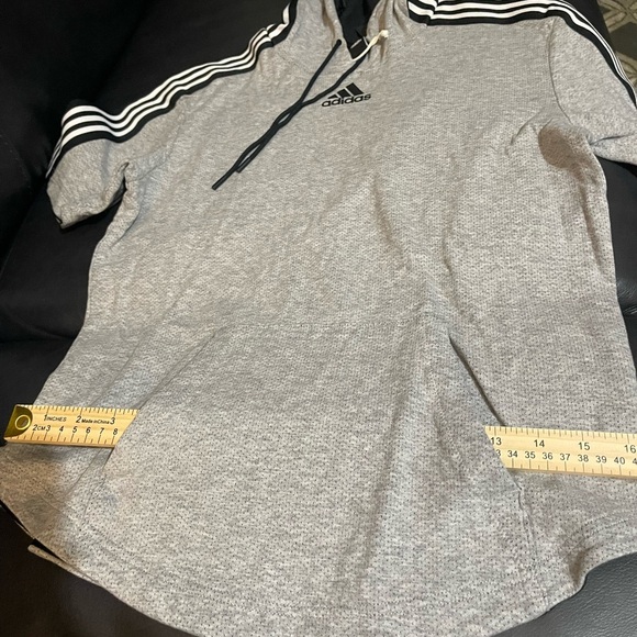 Adidas Gray Hoodie with Stripes SIZE SMALL NEW WITH TAG!! - Picture 4 of 8